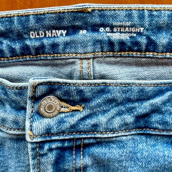 Old Navy OG Blue High Waisted Side Split Ankle Jeans Plus Size 20. EUC - Picture 3 of 15